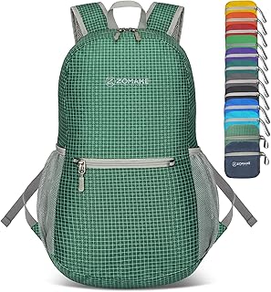 ZOMAKE Ultra Lightweight Hiking Backpack 20L - Packable Small Backpacks Water Resistant Daypack for Women Men(Forest Green Plaid) product image
