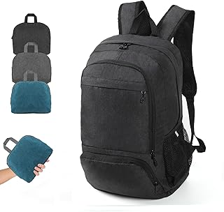 TANTOMI Ultra Lightweight Packable Backpack 25L - Foldable Hiking Daypack for Travel, Small Rucksack for Men Women Outdoor - Black product image