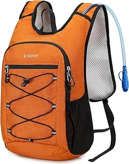BOVIP Lightweight Hydration Back,15L Multipurpose Hiking Backpack with 1.5L Water Bladder ,Hydro Water Daypack for Cycling Hiking Rave for Men Women product image