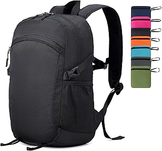 Lightweight Hiking Backpack 30L Packable Foldable Daypack Collapsible Travel Bag Water-Resistant for Women Men (Black) product image