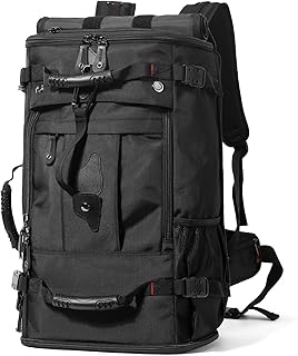 Large Capacity For Travel Hiking Sports Carry On Backpack Durable Convertible Duffle Bag Laptop airplane (Black, 60L-Large DualMainOpening) product image