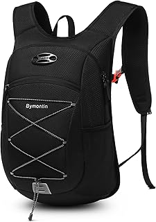 Ultra-Light Soft Daypack 15L/20L, Cushioned Breathable Back Panel Backpack, Lightweight Packable Travel Backpack (Black, 15L) product image