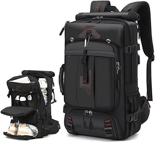 Outdoor Travel Backpack,Carry On Backpack Durable Convertible Duffle Bag,for Work&Travel，35L Capacity(Black,Medium Size) product image