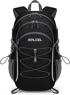 RealCool Hiking Backpack for Men Women,20L Lightweight Waterproof Travel Camping Backpack Hiking Daypack for Cycling Running,Black product image