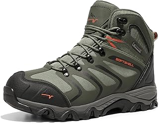 NORTIV 8 Men's Ankle High Waterproof Hiking Boots Outdoor Lightweight Shoes Trekking Trails Armadillo product image