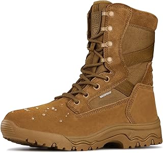 FREE SOLDIER Men's Work Tactical Boots 8 Inches Lightweight Combat Boots Durable Suede Leather Military Boot Desert Boot product image