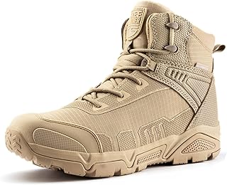 FREE SOLDIER Men's Waterproof Tactical Work Boots Lightweight Comfortable Combat Hiking Boots product image
