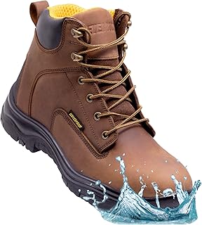 EVERBOOTS ULTRA DRY Men's Waterproof Hiking Work Boots, Lightweight Ultility Leather Shoes, Water Proof Tactical Military Outdoor Ankle Mens Boot for Construction, Roofing, Hunting, Winter Trails product image