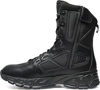 Men's Military Tactical Work Boots Lightweight Side Zipper Army Combat Hiking Boots product image