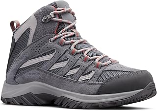 Columbia Womens Crestwood Mid Waterproof, Graphite/Daredevil, 9.5 product image