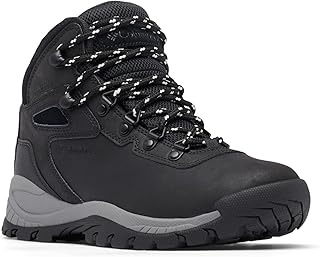 Columbia Womens Newton Ridge Lightweight Waterproof Hiking Boot, Black/Chalk, 7.5 product image