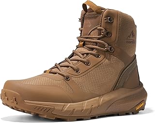 NORTIV 8 Men's Military Tactical Boot Lightweight Comfortable Boots for Work All Day Side Zipper Motorcycle Combat Hiking Boots Metrostrike(8-9 Inches) product image