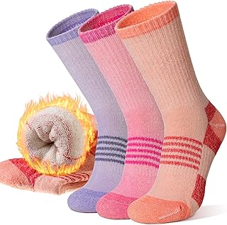 Velice Merino Wool Hiking Socks for Women Thermal Warm Winter Boot Work Cushion Crew Socks 3 Pairs product image