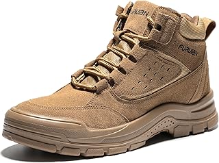 Furuian Steel Toe Boots for Men Women Comfortable Lightweight Work Boots for Men Slip Resistant High Top Steel Toe Safety Shoes Puncture Proof Indestructible Construction Shoes product image