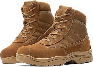 NORTIV 8 Men's Waterproof Tactical Work Boots Leather Outdoor Hiking Military 6 Inches Motorcycle Combat Boots product image