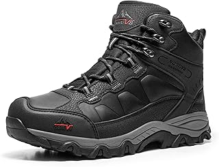 NORTIV 8 Men's Waterproof Hiking Boots Outdoor Trekking Lightweight Mountaineering Leather Shoes product image