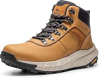 NORTIV 8 Men's Waterproof Hiking Boots Lightweight Outdoor Mid Trekking Leather Shoes DriftShield product image