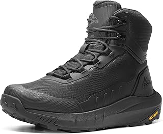 NORTIV 8 Men's Tactical Hiking Lightweight Cushion Sole for Work All Day Side Zipper Motorcycle Combat Military Boot Arch Support 8 Inches Terrascope product image