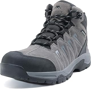 Men's Waterproof Hiking Boots Lightweight Comfortable Leather Mid Ankle Outdoor Trekking Boot product image