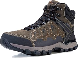 OL OUTJET LEGEND Mens Waterproof Hiking Boots Lightweight Mid Leather Outdoor Trekking Boots product image