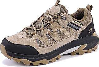 Queday Waterproof Hiking Shoes for Women Men Non Slip Leather Outdoor Backpacking Shoes All Terrain Lug Sole Camping Climbing Mountaineering Trekking Trails product image