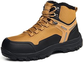 Men's Waterproof Snow Boots Insulated Winter Boots with Non Slip Rubber Sole FurLined Warmth for Hiking Shoveling Work And Daily Commute product image