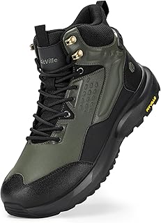 FitVille Wide Mens Boots All-Terrain Non-Slip Men's Hiking Boots Mid Height Outdoor Trekking Camping Shoes for Men, Durable Upper, Comfortable & Shock-Absorbing product image