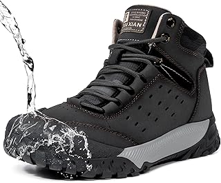 Men's Hiking Boots Waterproof Non-Slip Leather Mid Top Ankle Boot Lightweight Hiker Breathable Trekking Boot product image