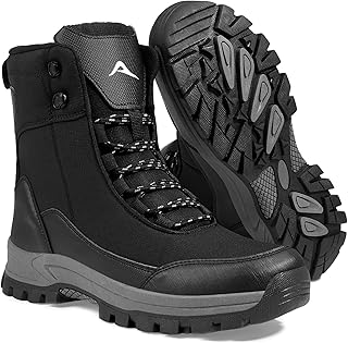 FUDYNMALC Mens Hiking Boots Waterproof: Lightweight Mid Ankle Work Boots Non-Slip Outdoor Shoes for Trekking Walking product image