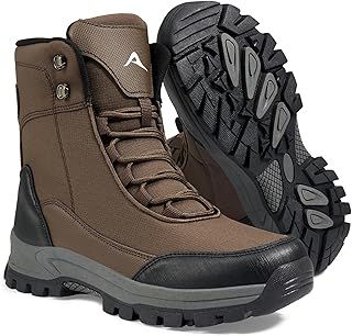 FUDYNMALC Mens Hiking Boots Waterproof: Lightweight Mid Ankle Work Boots Non-Slip Outdoor Shoes for Trekking Walking product image