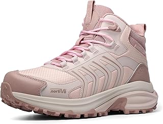 NORTIV 8 Women‘s Hiking Boots Waterproof Lightweight Outdoor Trekking Non Slip Comfortable Camping Ankle Breathable Boot Armadillo FieldLite product image