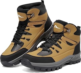 Mens Waterproof Hiking Boots Comfortable Outdoor Walking Trail Boot Non Slip Mid Ankle Trekking Shoes product image