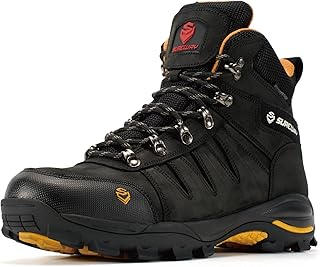 SUREWAY Men's 6" Waterproof Work Boots - Soft Toe,Leather Lace Up,EH Rated, Slip Resistant Outsole for Construction, Roofing & Hunting Work Boots product image