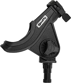 Scotty #279-BK Baitcaster/Spinning Rod Holder without Mount, Black product image