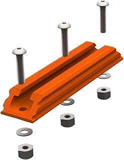 YakAttack GTSL90 GearTrac – 4" Orange | 0.9" Wide Kayak Track Mount Rail for Accessories | Polymer Surface Mount with Stainless Hardware | Yak Attack Made in USA product image