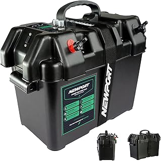 Newport Trolling Motor Smart Battery Box Power Center with USB and DC Ports, Medium product image