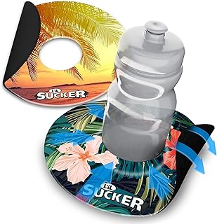 Lil Sucker Suction Cup Holder – Universal Drink Holder for Paddle Board, Kayak, ATV & Boat – Clip-On Coffee, Anti-Spill - Tropical Pack of 2 product image