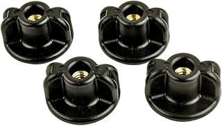 YakAttack LoPro WingKnob – 4 Pack | 1/4"-20 Brass Threaded Insert | Snag-Free Accessory Knobs for Kayak Rigging | Low-Profile Design | Yak Attack USA-Made product image