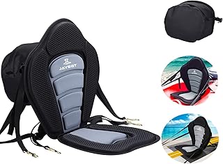 JAYEGT Kayak Seat Deluxe Padded Back Canoe Seat with Back Support ，SUP Paddle Board Seats Fishing Seat for Universal Sit with Detachable Storage Bag and 4 Adjustable Straps. product image