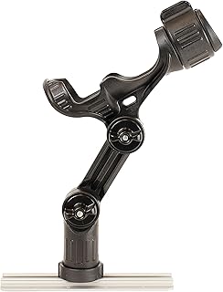 YakAttack Omega Pro Rod Holder | Track Mount Fishing Rod Holder for Kayak & Boat | Secure & Adjustable LockNLoad System | Compatible with Spinning, Casting, Fly Reels | Kayak Track Mount Accessories product image