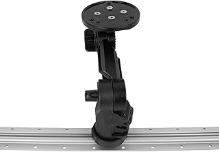 YakAttack Round Base Fish Finder Mount | Kayak Track Mount | Fits Garmin Striker 4 & Raymarine Dragonfly 7 Pro | Secure Kayak Rail Mount | Works with GearTrac & MightyMount | Hardware Included product image