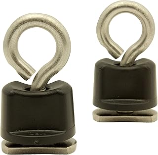 YakAttack Track Mount Tie-Down Eyelets | 2 Pack Stainless Steel Anchoring Points | Fits GearTrac, MightyMounts & Most Kayak Tracks | Cooler & Crate Securing Hardware | Made in USA product image