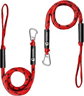 Bungee Dock Line Boat Accessories - Pontoon, Jet Ski, Kayak Accessories with 316 Stainless Steel Clip product image