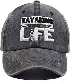 OASCUVER River Hair Don't Care Hat, Kayaking Life Adjustable Baseball Cap Washed Twill Cotton for Outdoor Activities product image