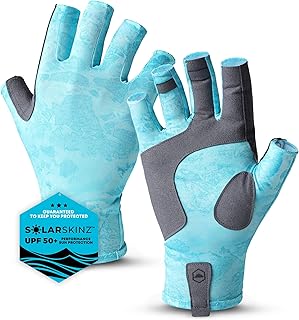 Tough Outdoors UV Fishing Gloves - Fingerless Grip for Kayak Gloves - UPF 50+ Sun Protection - Fishing Accessories product image