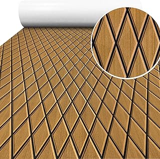 Boat Flooring EVA Foam Boat Decking Sea Deck Boat Flooring Self-Adhesive Faux Teak Marine Boat Decking Non-Slip Mat for Boat Deck Yacht Motorboat Fishing Boat Surfboard Kayak 94x44/28/16 product image