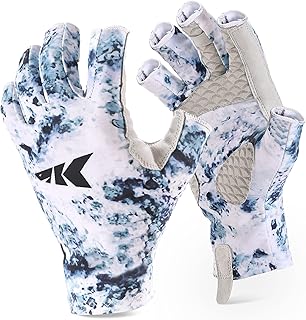 KastKing La Sal Fishing Gloves UPF50+ Sun Gloves UV Protection Fingerless Gloves Men Women for Outdoor, Kayaking, Rowing, Paddling, Canoeing, Hunting product image