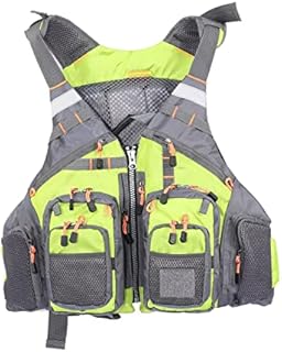JKSPORTS Fly Fishing Vest - Fishing Safety Life Jacket for Swimming, Sailing, Boating, Kayak - Floating Multifunction Breathable Backpack for Men and Women - Adjustable, Grey/Green/Red/Blue product image
