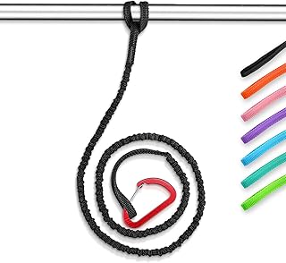 OCEANBROAD Kayak Paddle Leash Stretchable Strap Lanyard Rope for SUP Kayaking Boating Canoeing Fishing Pole Rod 4-7 Feet product image