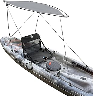 Pelican Kayak Canopy - Water Resistant - UPF 20 Sun Protection - Fits on Most Kayaks - Grey product image